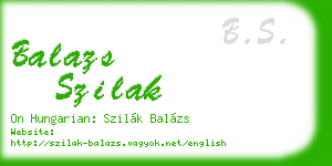 balazs szilak business card