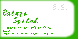 balazs szilak business card